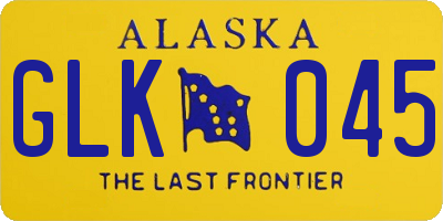 AK license plate GLK045