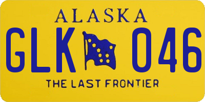 AK license plate GLK046