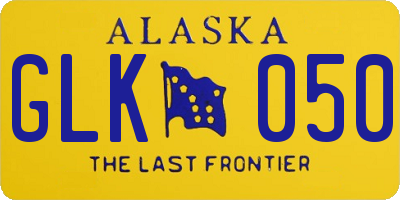 AK license plate GLK050