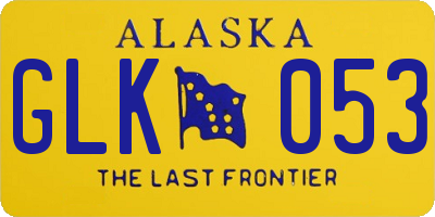 AK license plate GLK053