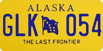 AK license plate GLK054