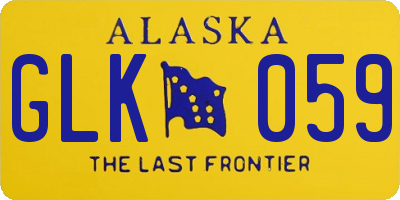 AK license plate GLK059
