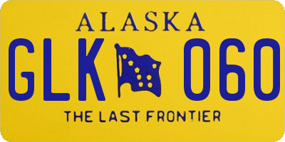 AK license plate GLK060