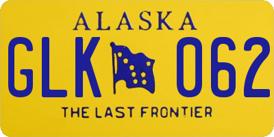 AK license plate GLK062