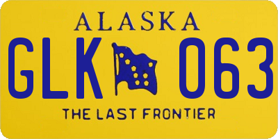 AK license plate GLK063