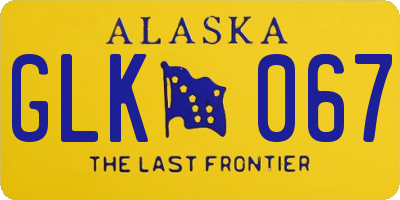 AK license plate GLK067