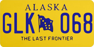 AK license plate GLK068