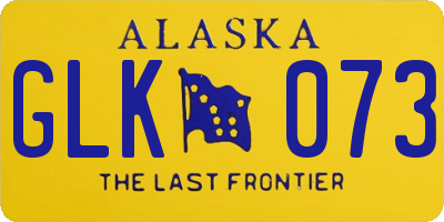 AK license plate GLK073