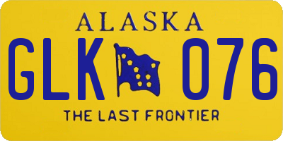 AK license plate GLK076