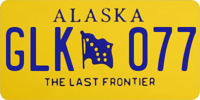 AK license plate GLK077