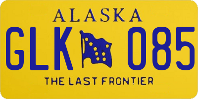 AK license plate GLK085