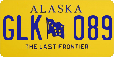 AK license plate GLK089
