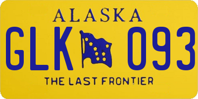 AK license plate GLK093