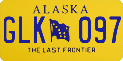 AK license plate GLK097