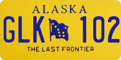 AK license plate GLK102