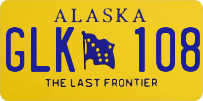 AK license plate GLK108