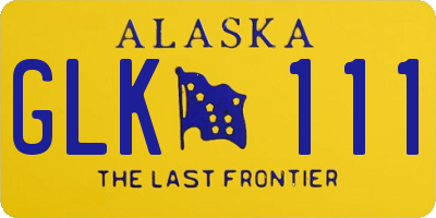 AK license plate GLK111