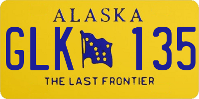 AK license plate GLK135