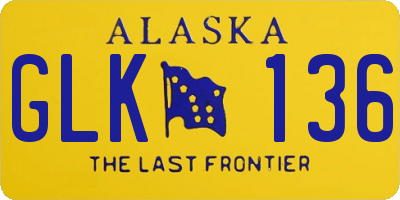 AK license plate GLK136