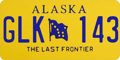 AK license plate GLK143