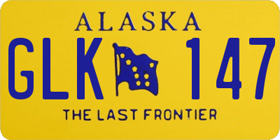 AK license plate GLK147