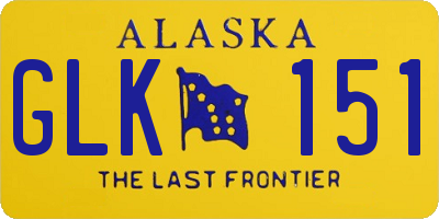 AK license plate GLK151