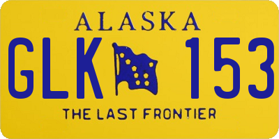 AK license plate GLK153