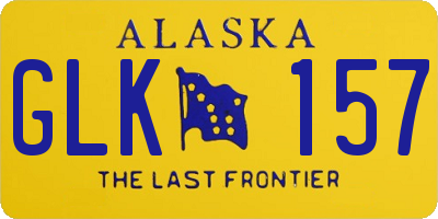 AK license plate GLK157