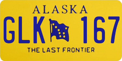 AK license plate GLK167