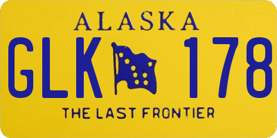 AK license plate GLK178