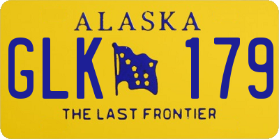 AK license plate GLK179