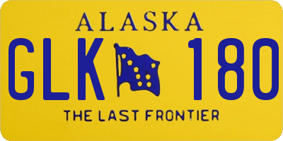 AK license plate GLK180