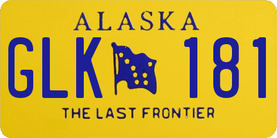AK license plate GLK181