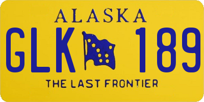 AK license plate GLK189