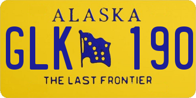 AK license plate GLK190