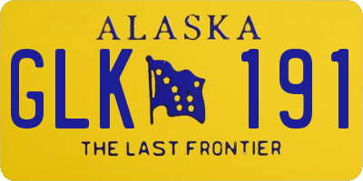 AK license plate GLK191