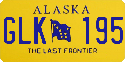 AK license plate GLK195