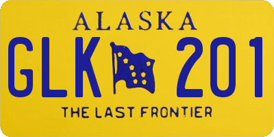 AK license plate GLK201