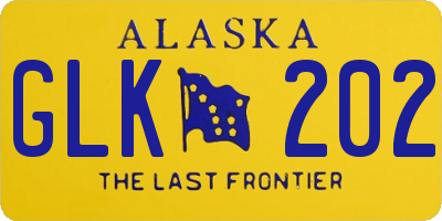 AK license plate GLK202