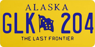 AK license plate GLK204
