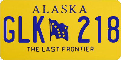 AK license plate GLK218