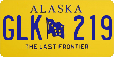 AK license plate GLK219