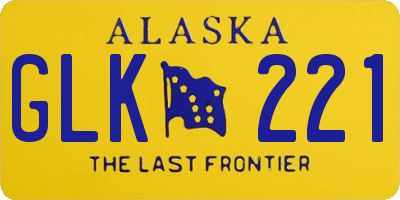 AK license plate GLK221