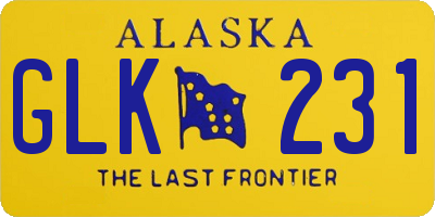 AK license plate GLK231