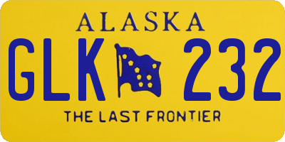 AK license plate GLK232