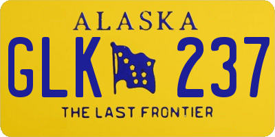 AK license plate GLK237