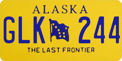 AK license plate GLK244