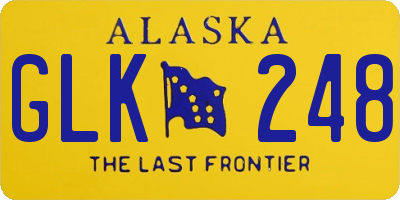 AK license plate GLK248