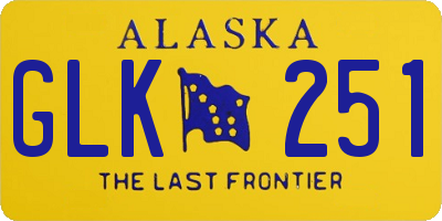 AK license plate GLK251