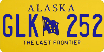 AK license plate GLK252